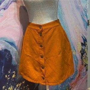 Burnt Orange snap skirt